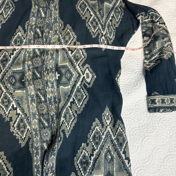 Blue Patterned Women's Tunic - Picture 10 of 12